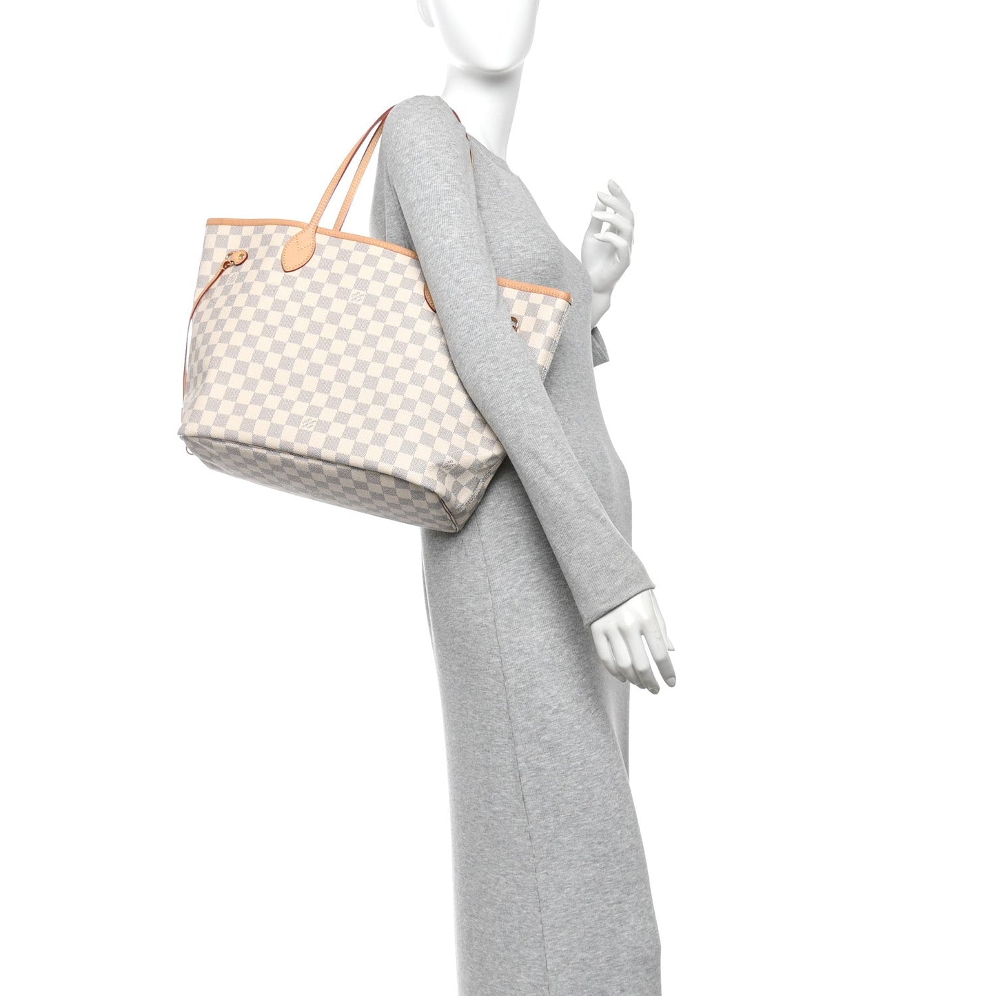 Damier Azur Neo Neverfull MM Rose Ballerine
