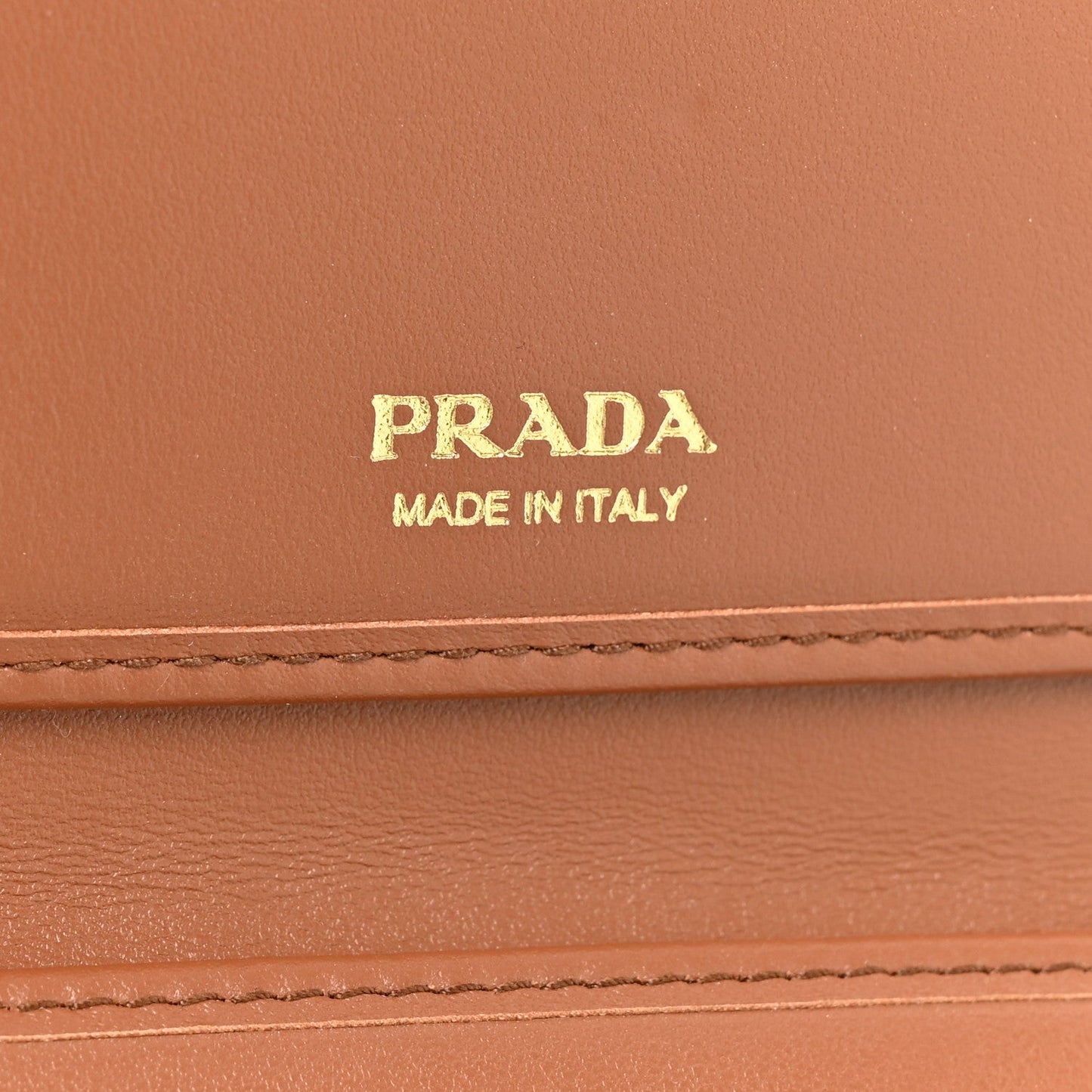 Calfskin Small Triangle Wallet Cognac