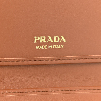 Calfskin Small Triangle Wallet Cognac