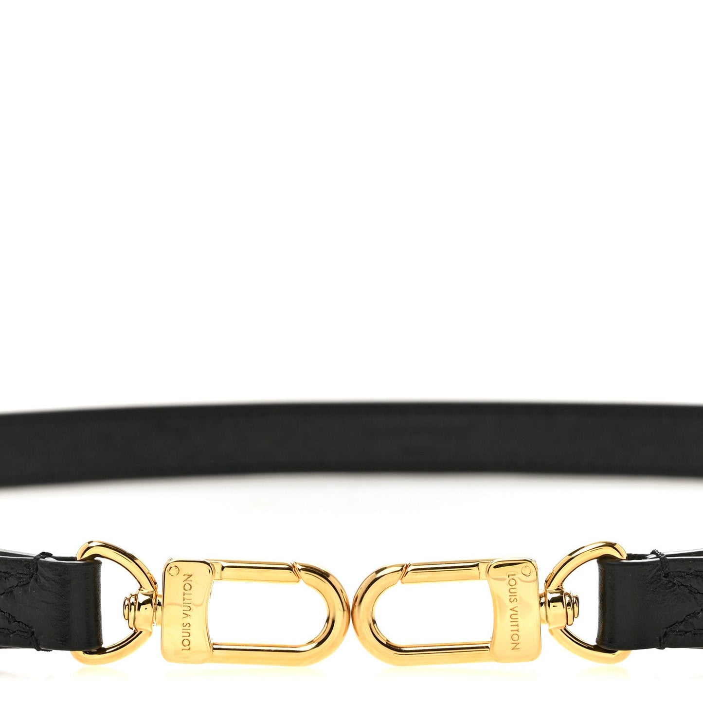 Calfskin Monogram Shoulder Strap Black