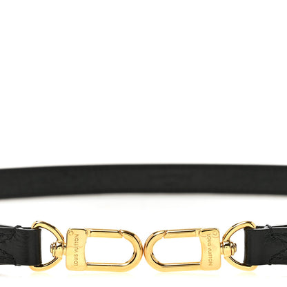 Calfskin Monogram Shoulder Strap Black
