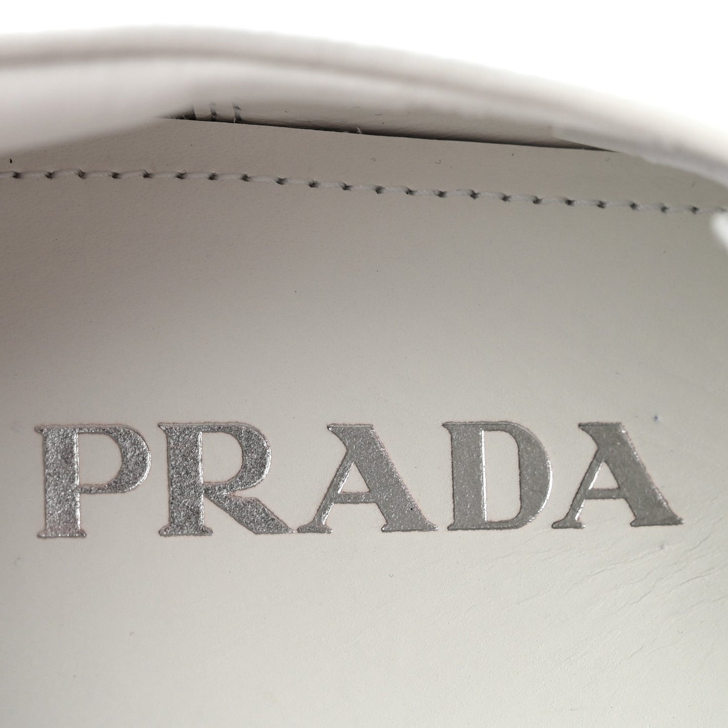 Spazzolato Calzature Donna Triangle Logo 50mm Derby Loafers 38.5 White 38.5 White
