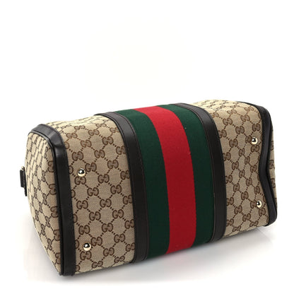 Monogram Vintage Web Medium Boston  Dark Brown