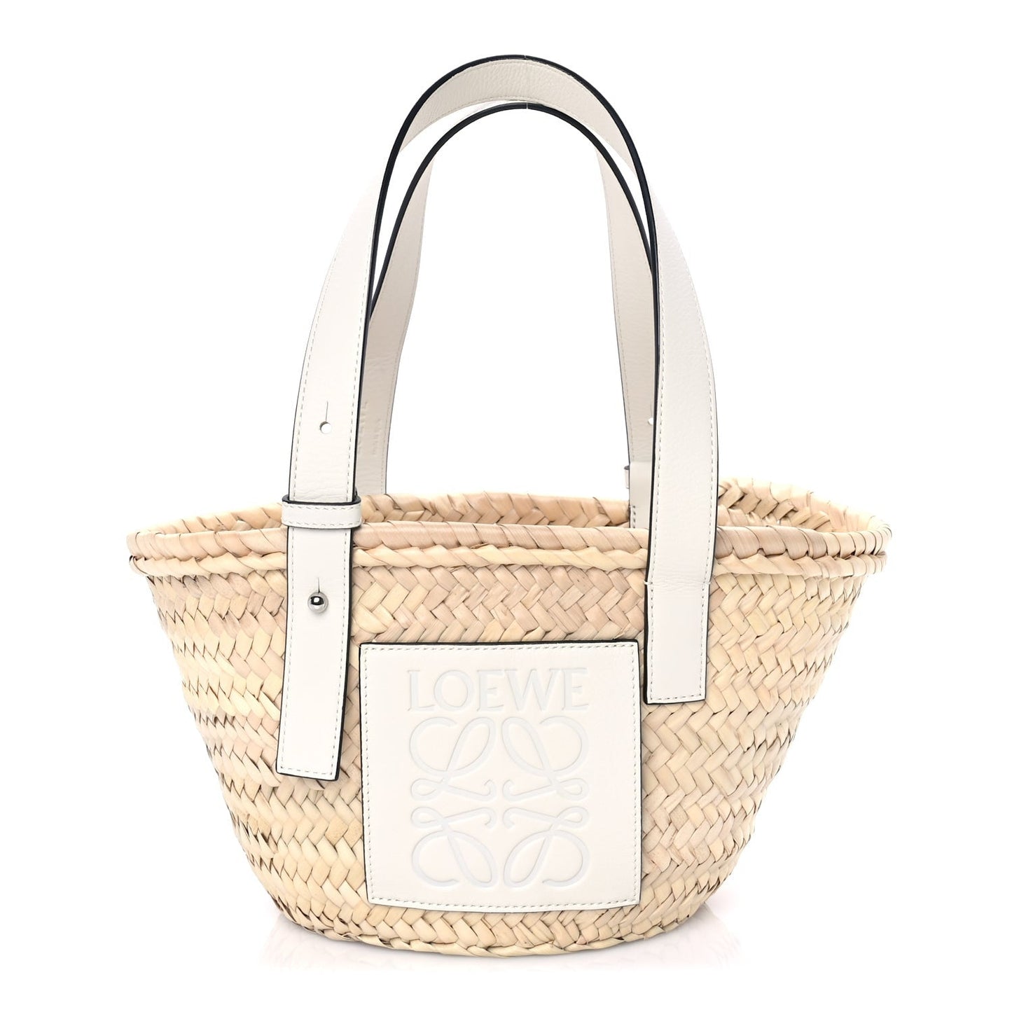 Raffia Mini Basket Tote Bag Natural White Natural white