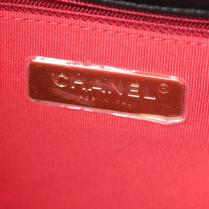 Lambskin Quilted Chanel 19 Shopping Bag Black