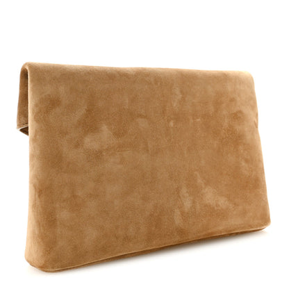 Suede Large Cassandre Envelope Pouch Golden Leaf