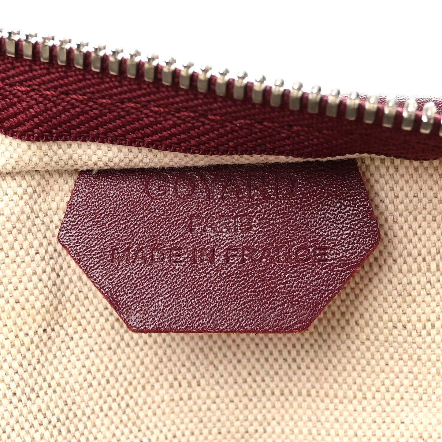 Goyardine Fidji Zip Hobo Burgundy