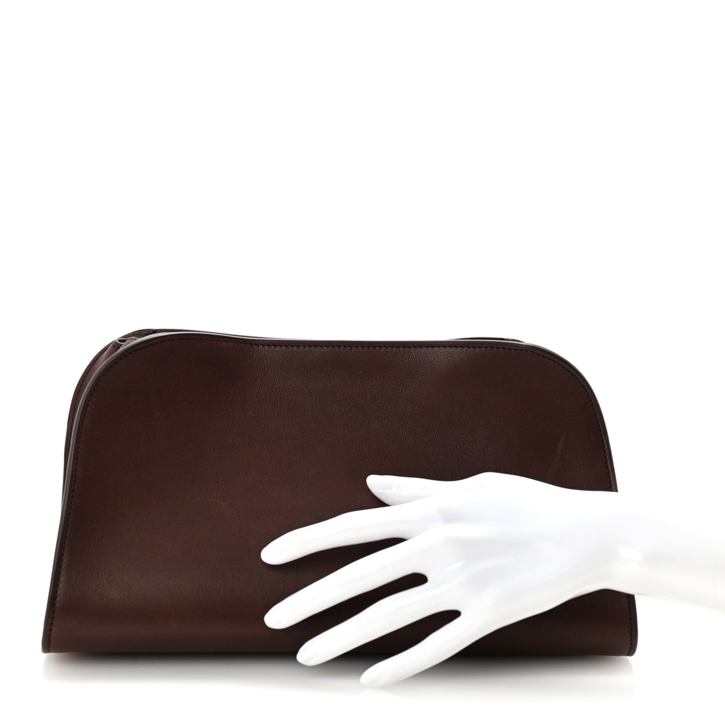 Polished Saddle Calfskin Peggy Clutch Burgundy