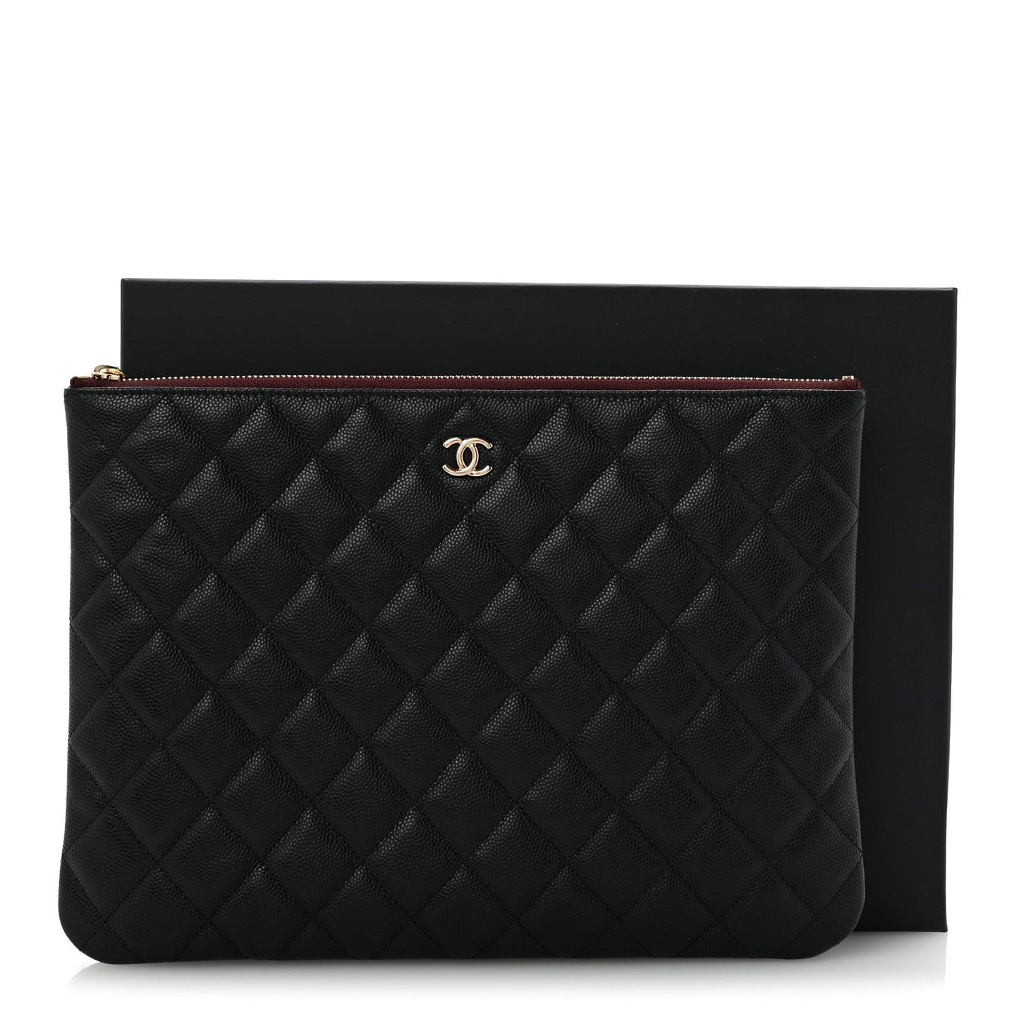 Caviar Quilted Medium Cosmetic Case Black