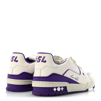 Calfskin Womens LV Trainer Sneakers 39 Purple