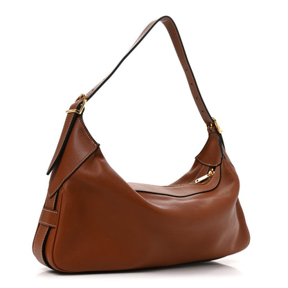 Supple Calfskin Medium Romy Shoulder Bag Tan