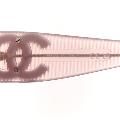 Acetate Shield Sunglasses 5495 Light Pink