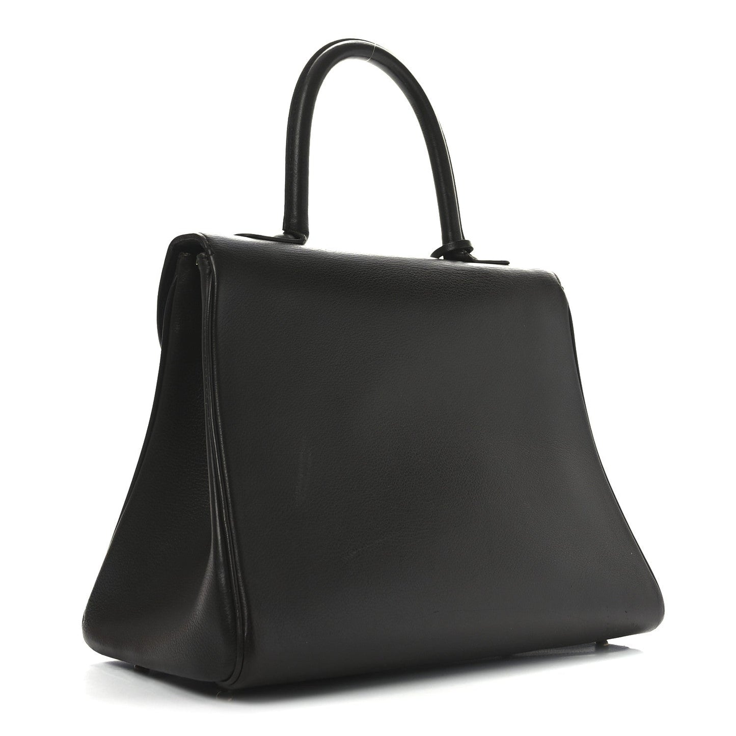 Grained Calfskin MM Brillant Satchel Brown