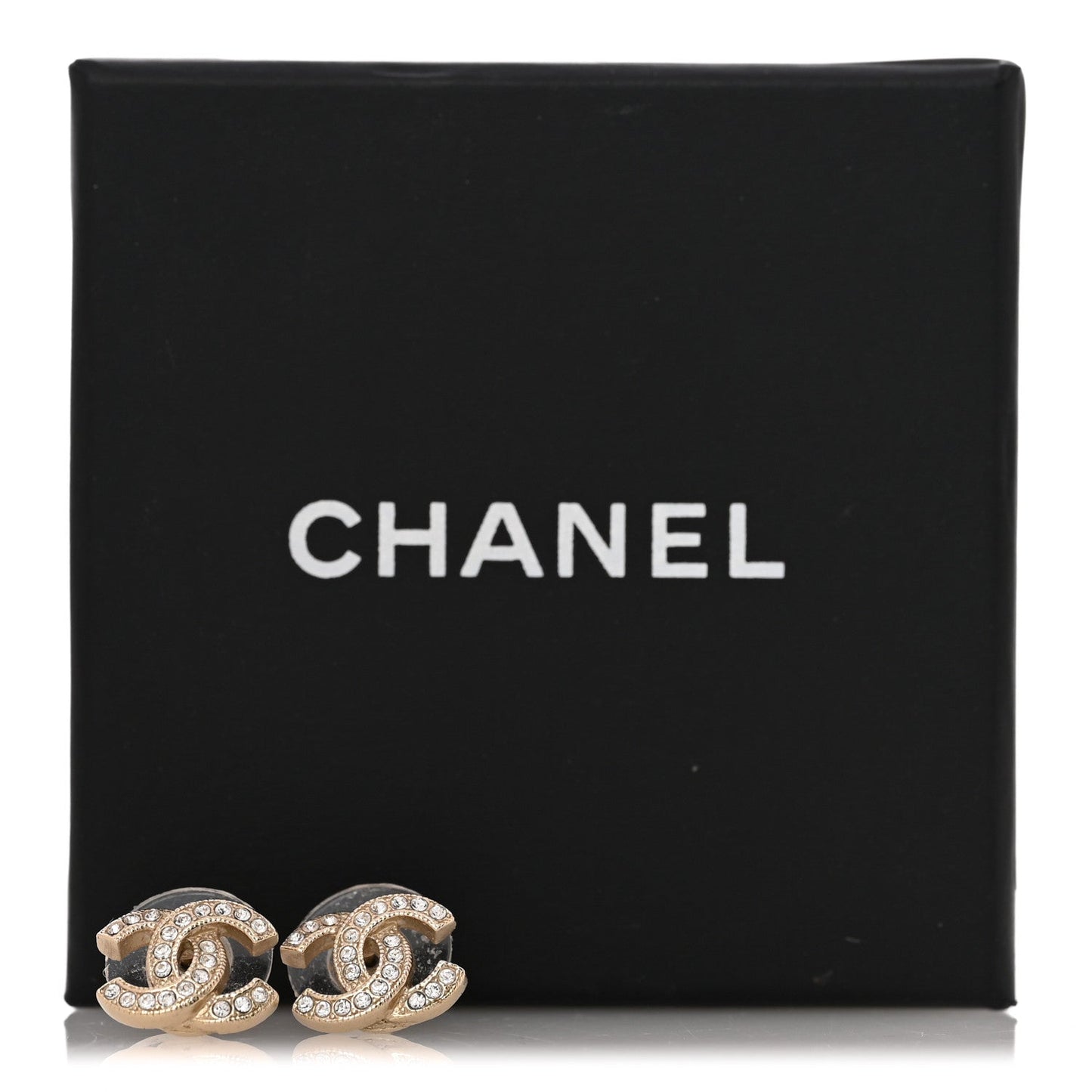 Crystal CC Earrings Gold