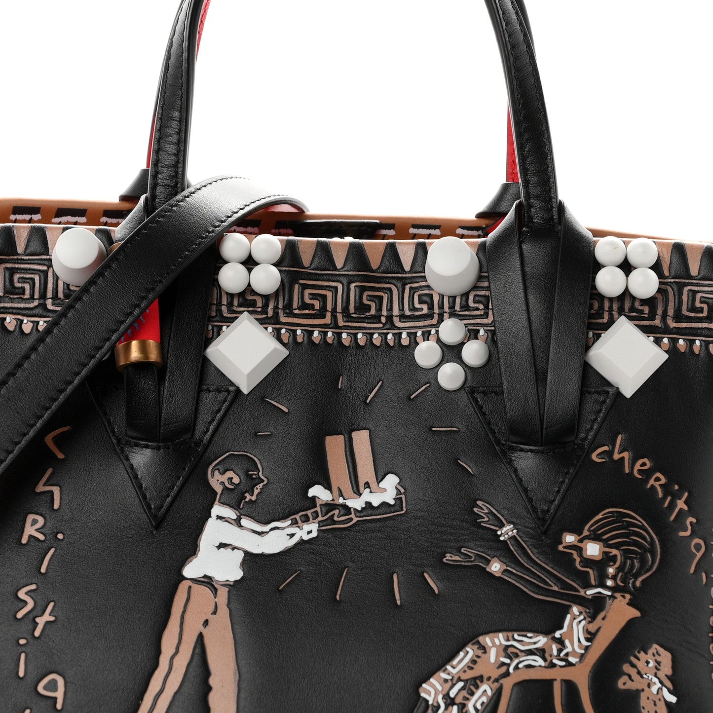 Calfskin Greekaba Tote Multicolor