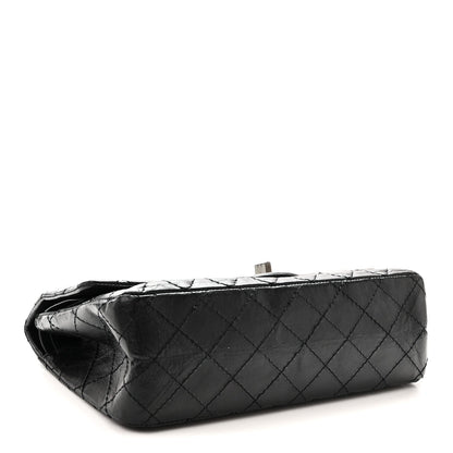 Aged Calfskin Quilted 2.55 Reissue 225 Flap So Black