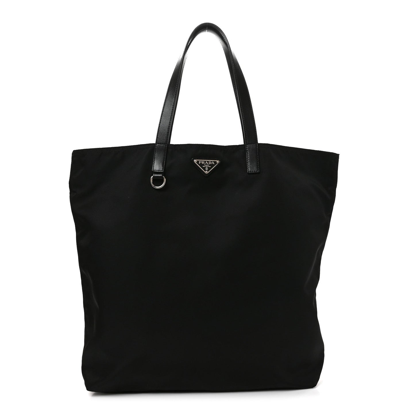 Tessuto Nylon Soft Calfskin Tote Black