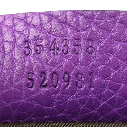 Pebbled Calfskin Soho Key Case Purple