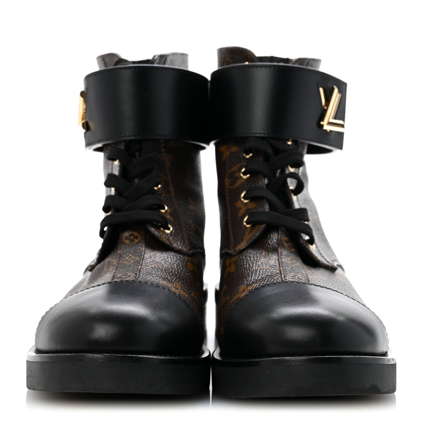 Calfskin Monogram Wonderland Flat Ranger Boots 41 Black