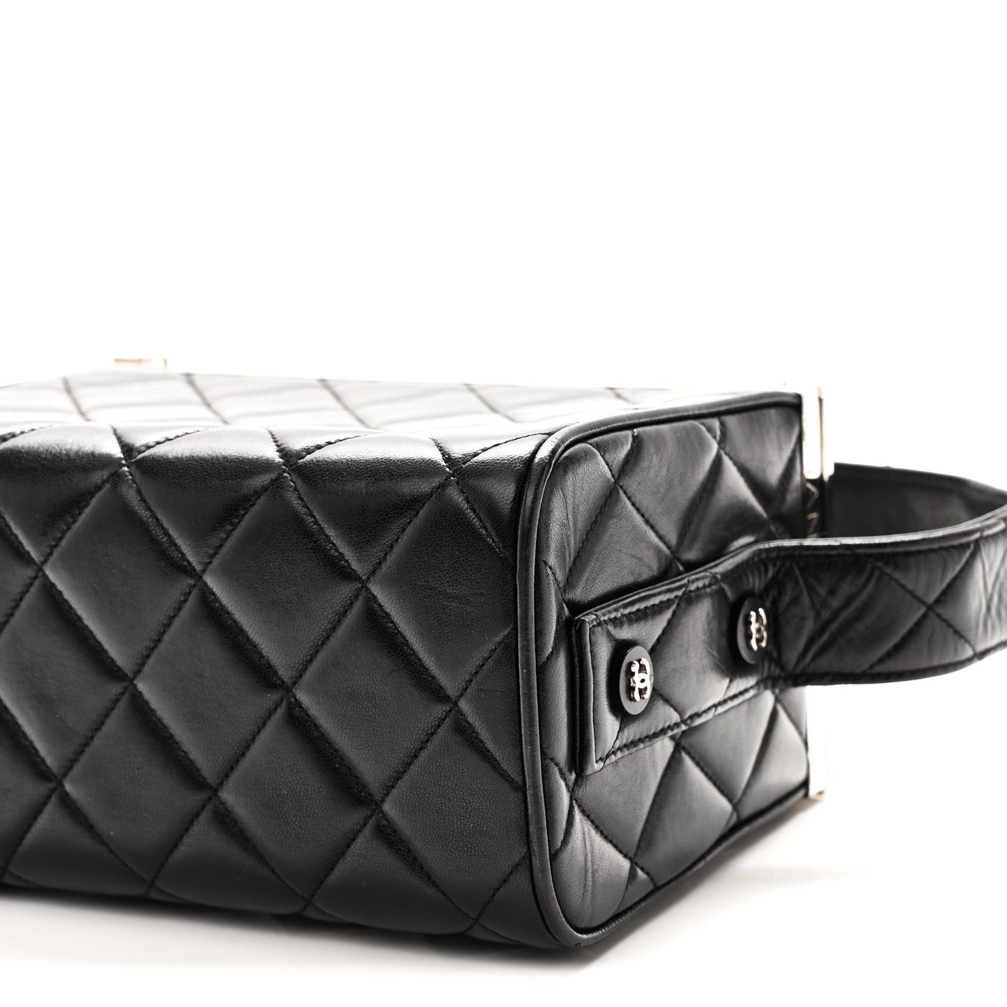 Lambskin Quilted Box Bag Black