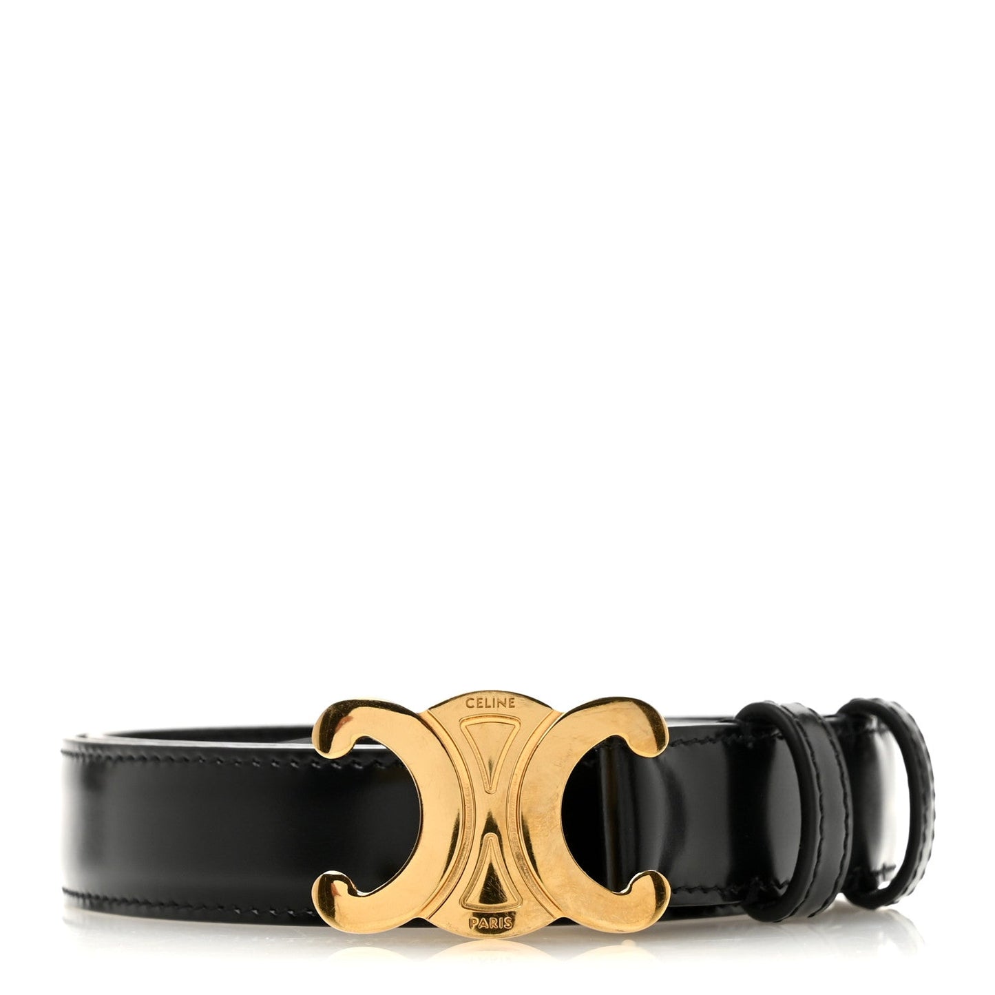 Box Calfskin Medium 25mm Triomphe 80 32 Belt Black
