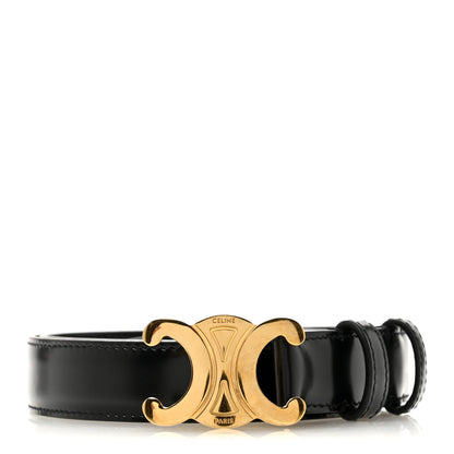 Box Calfskin Medium 25mm Triomphe 80 32 Belt Black