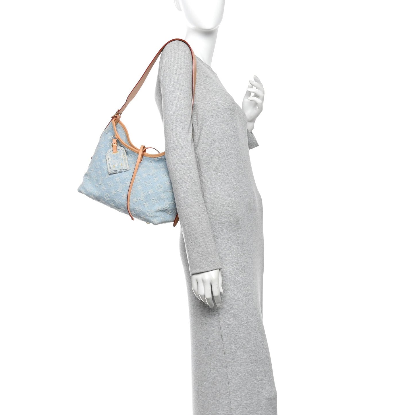 Monogram Denim CarryAll PM Sky Blue