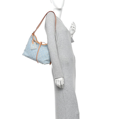 Monogram Denim CarryAll PM Sky Blue