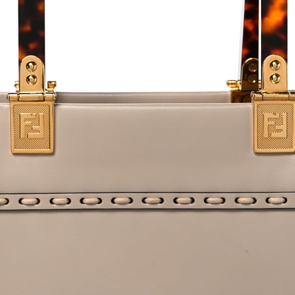 Vitello King Plexiglass Elaphe Python Print Logo Medium Fendi Sunshine Shopper Tote Nuvola Daisy Roccia