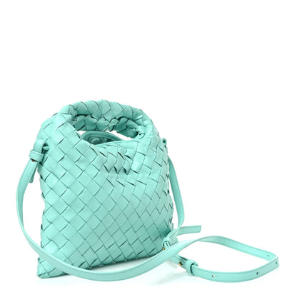 Calfskin Intrecciato Mini Hop Green Oasis