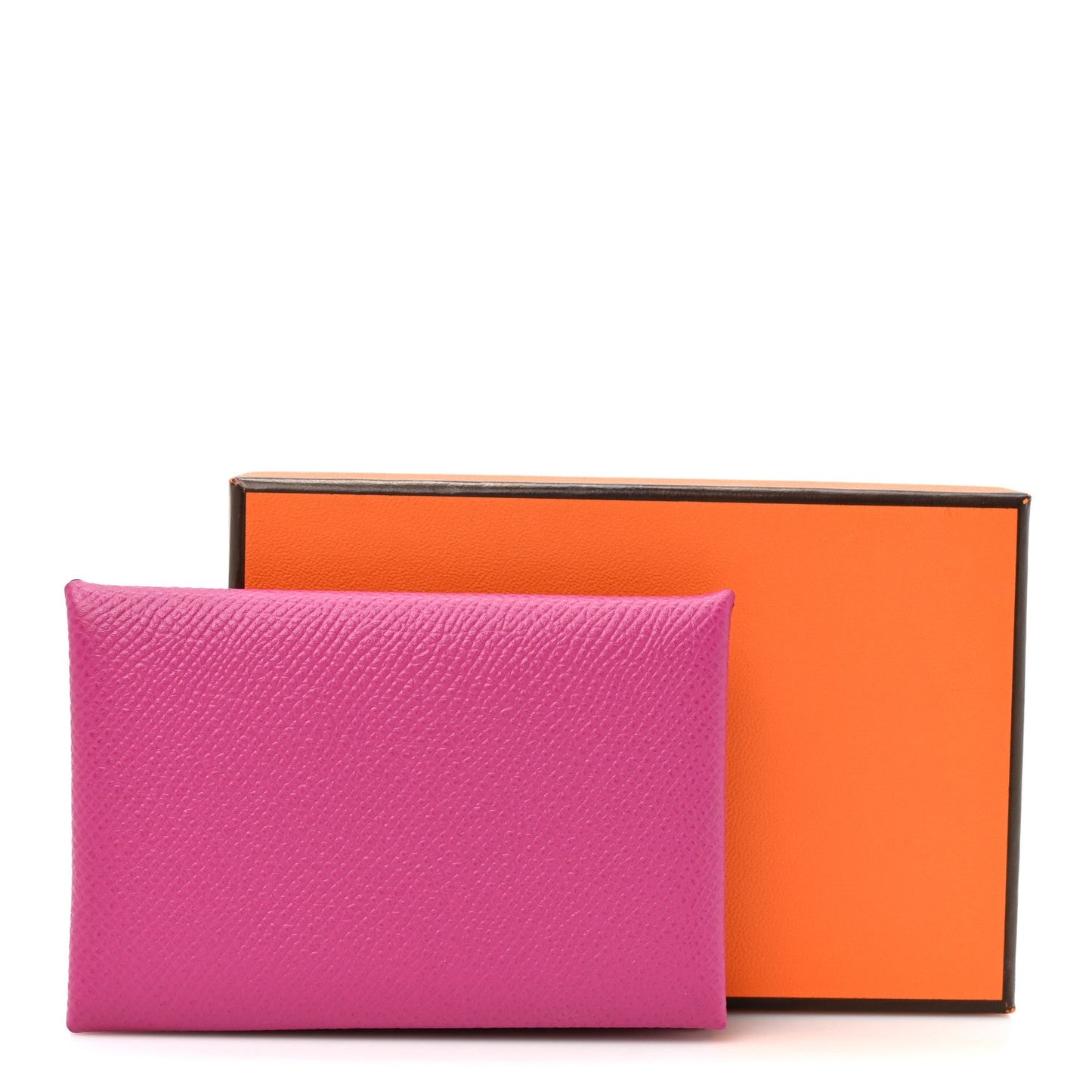 Epsom Calvi Card Case Rose Pourpre