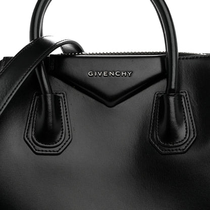Shiny Lord Calfskin Small Antigona Black