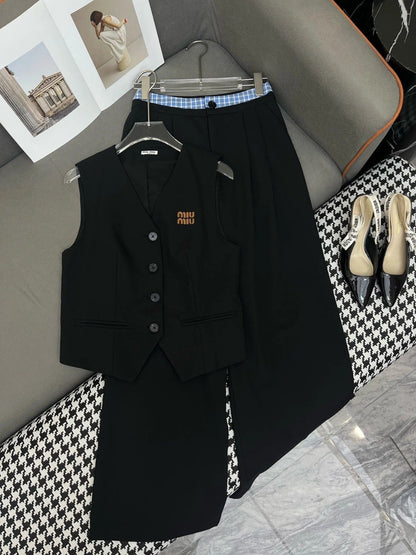 MM TANK TOP AND WIDE LEG PANTS SET 25S IN KATUN 266627
