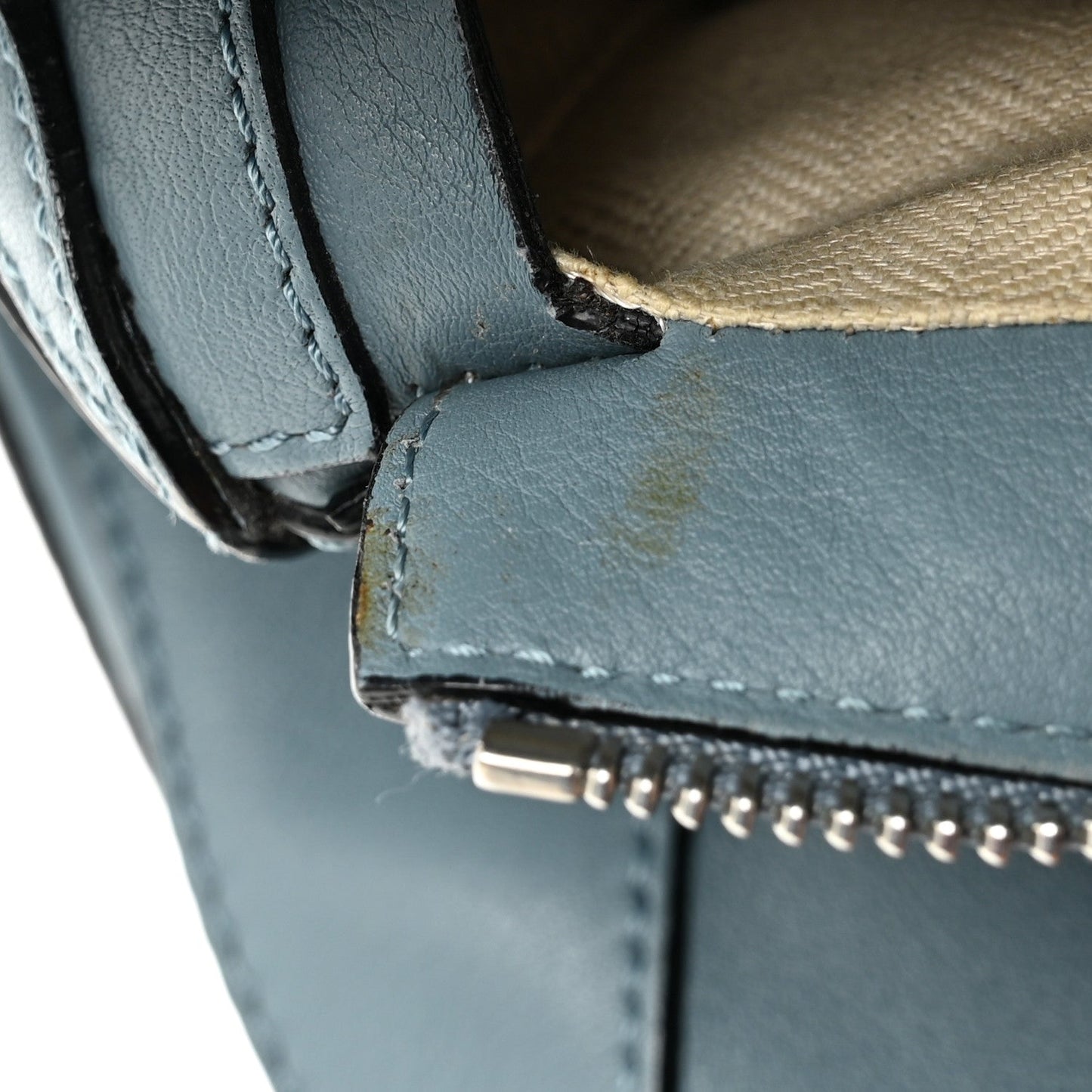 Calfskin Small Puzzle Bag Stone Blue