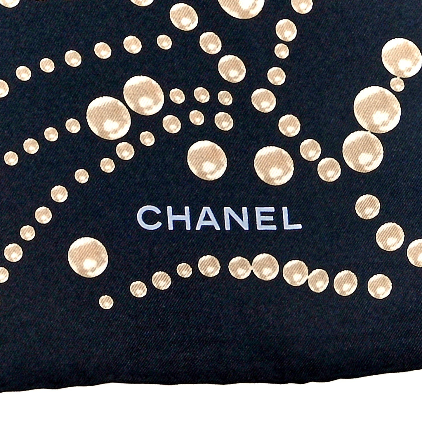 Silk N°5 Perfume Square Scarf Black Multicolor