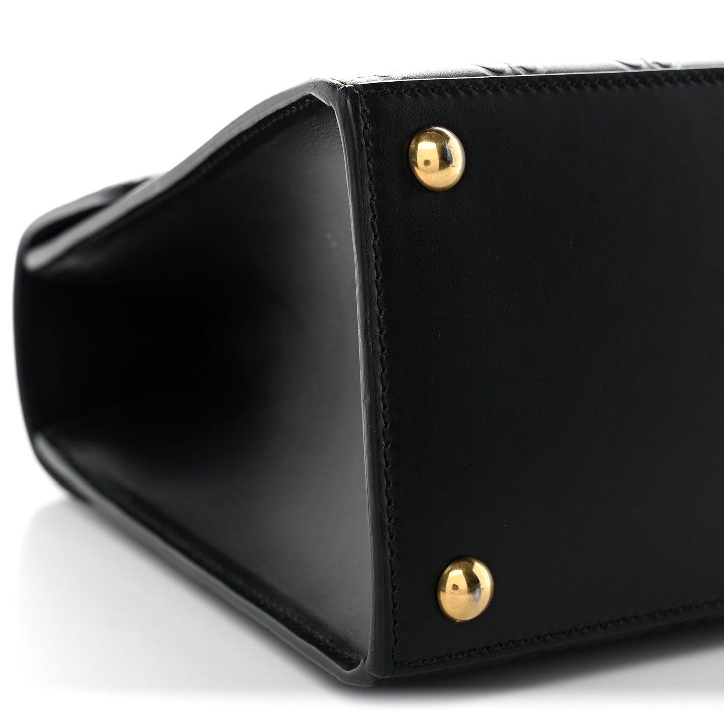 Guccissima Signature Small Padlock Top Handle Bag  Black