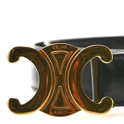 Box Calfskin Medium 25mm Triomphe 80 32 Belt Black