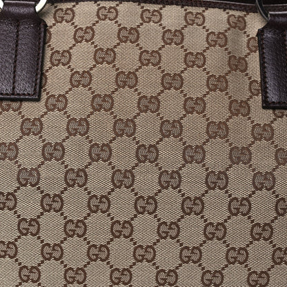 Monogram Medium Tote  Dark Brown