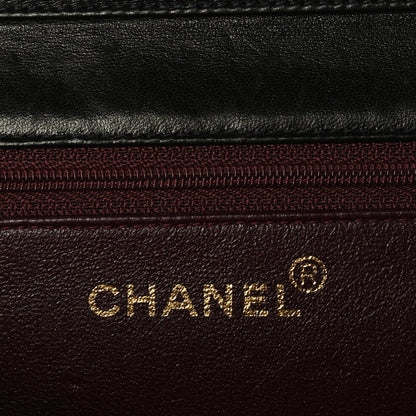 Lambskin Quilted Small Single Flap Bag Black