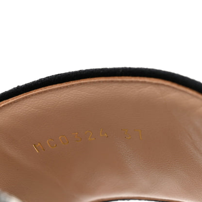Canvas Coeur Des Curiosites Embroidered Dway Flat Slide Sandals 37 Multicolor