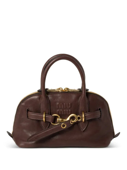 Briarwood Aventure Nappa Leather Top-handle Bag 33cm Chocolate 231061