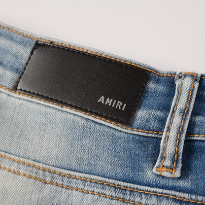 Jeans blu usurati Amr