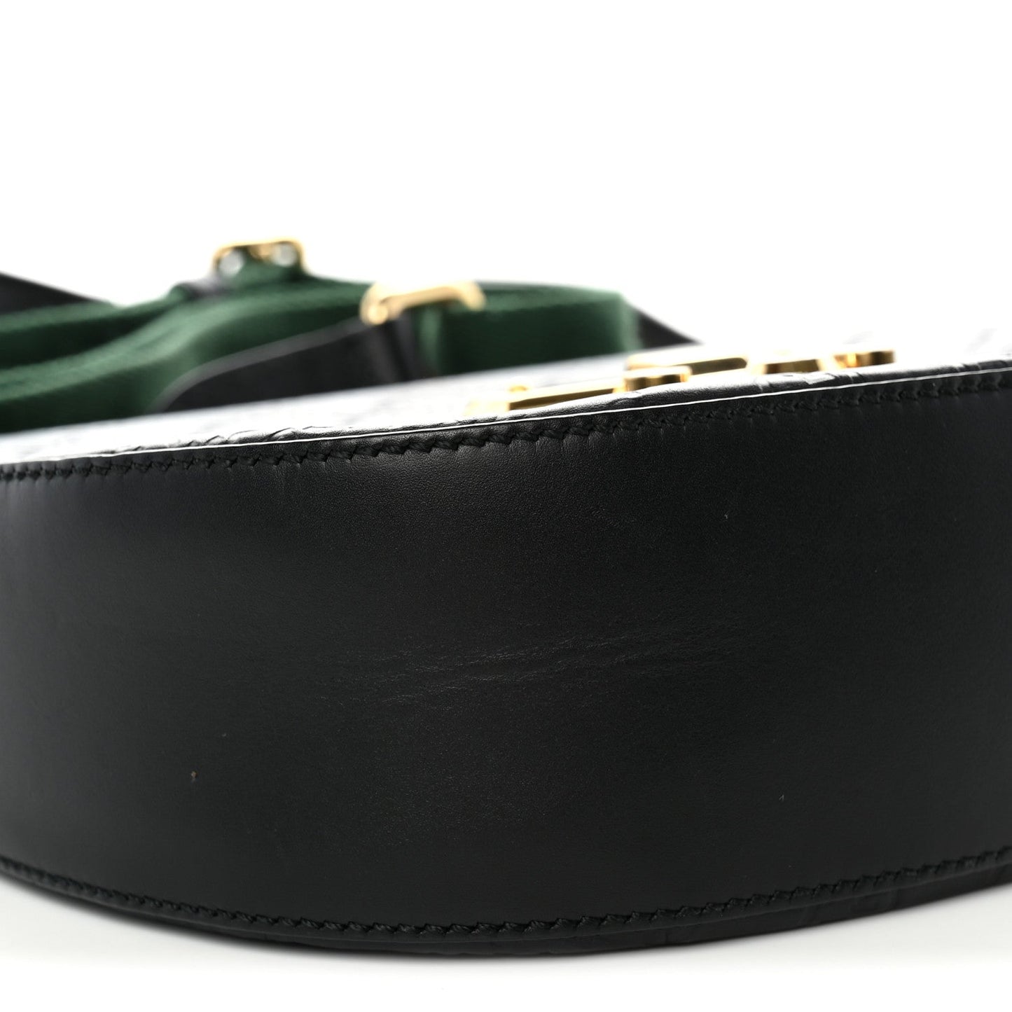 Guccissima Web Medium Padlock Messenger Shoulder Bag Black