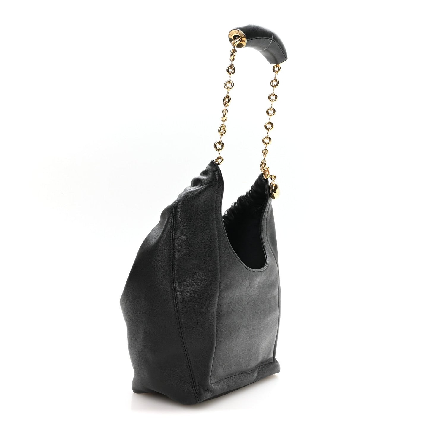 Buttery Nappa Lambskin Mini Squeeze Bag Black