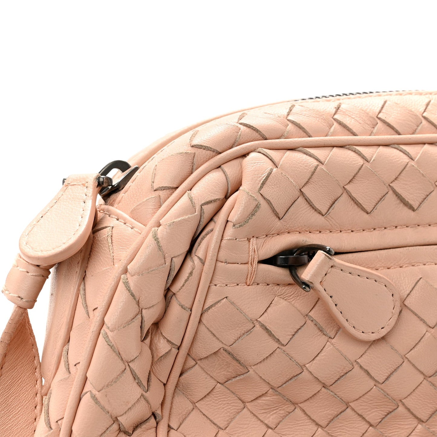 Nappa Intrecciato Crossbody Flamingo