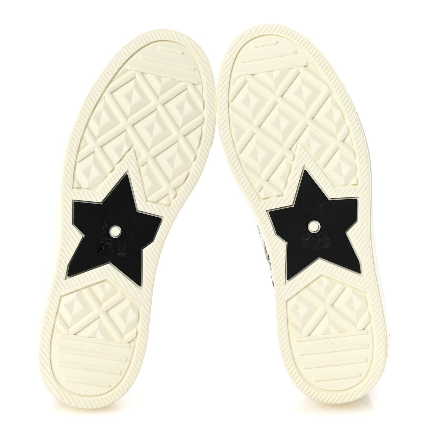 Canvas Embroidered Womens Walk'N'Dior Low Top Sneakers 38 White Multicolor