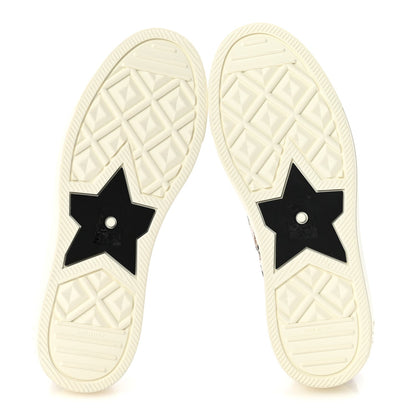 Canvas Embroidered Womens Walk'N'Dior Low Top Sneakers 38 White Multicolor