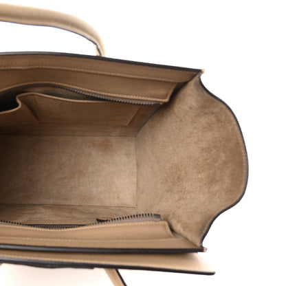 Drummed Calfskin Micro Luggage Dune