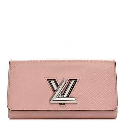 Epi Twist Wallet Rose Ballerine