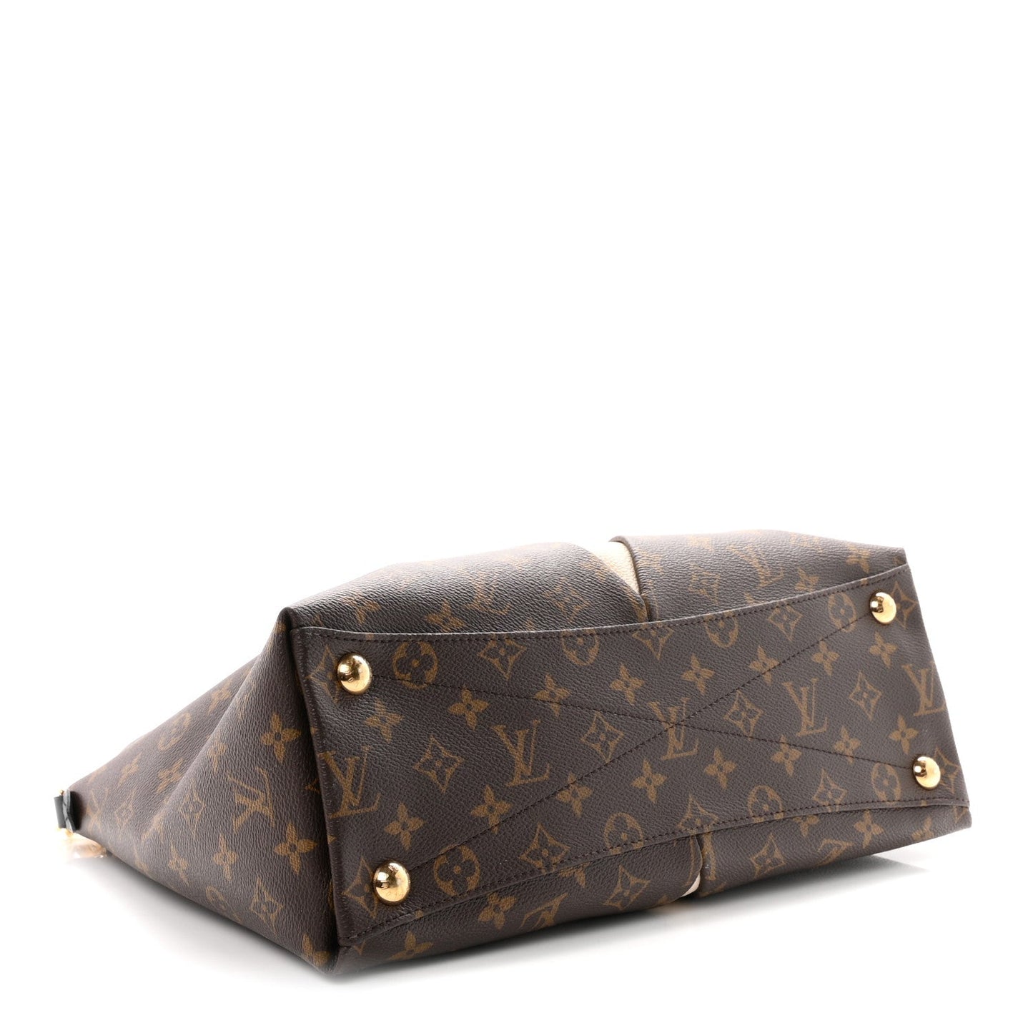 Monogram Braided V Tote MM Creme